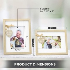 Rustic Wood Family, Friend or Pet Memorial 8×6.25 Inch (Pack of 1), Brown