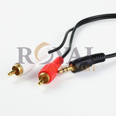 3.5mm Aux Male Jack to 2 Male RCA Stereo Audio Cable for MP3 iPod Phone 6FT