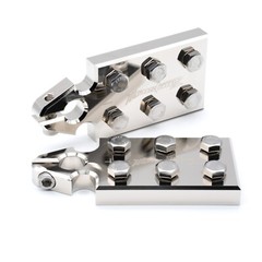 Pair ILL Customz 6 Spot Flat Lug Battery Terminal SAE Top Post Clamp
