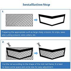 Universal Car Grill Mesh 40″ x 13″, Black-Painted 3 x 6mm Rhombic Hole black