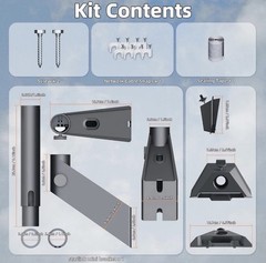Starlink Mini Wall Mount 360 Adjustable Bracket Kit Gray