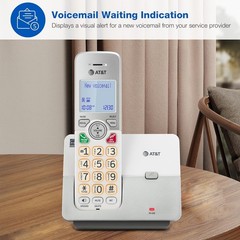 Compact EL1121 Cordless Landline Phone with Hands-Free Speakerphone & Quiet Mode