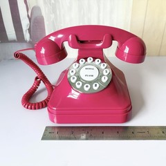 Retro Landline Home Corded Old Fashion Desk Basic Pink Decorative Analog Tel…