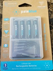 PaleBlue Lithium Ion USB Rechargeable AAA Batteries 4pk PBLPBAAAC