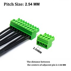 Screw Terminal Block Connector 10 PCS 5 Pin 2.54mm Pitch Pluggable Male