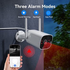 TMEZON 8MP 4K 10CH 12” Monitor Wireless WIFI Security Camera System Audio 1TB