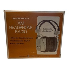 Vintage Archer 12-191 AM Headphone Radio Japan Radio Shack Working w/Box Receipt