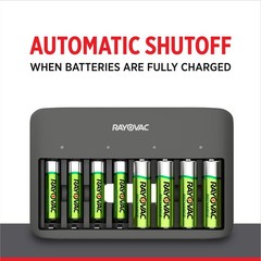 Rayovac USB Battery Charger, 8 Bay Charger for NiMH AA 1 Count, Multicolor