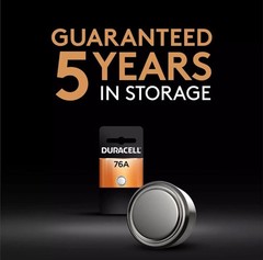 1 Count Pck 76A 1.5 Volt Alkaline Battery for Medical Devices, Watches, Key Fobs