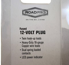 RoadPro RPPS-225 CB Radio 12 Volt DC Fused Power Lighter Plug with Hook Up Leads