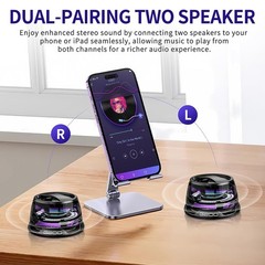 2Pack Magnetic Portable Speaker G200 Mini Sound 5.3 Bluetooth Phone Holder US