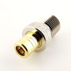 SMB Female Jack to F Female Jack Straight RF Coaxial Adapter Connector Converter