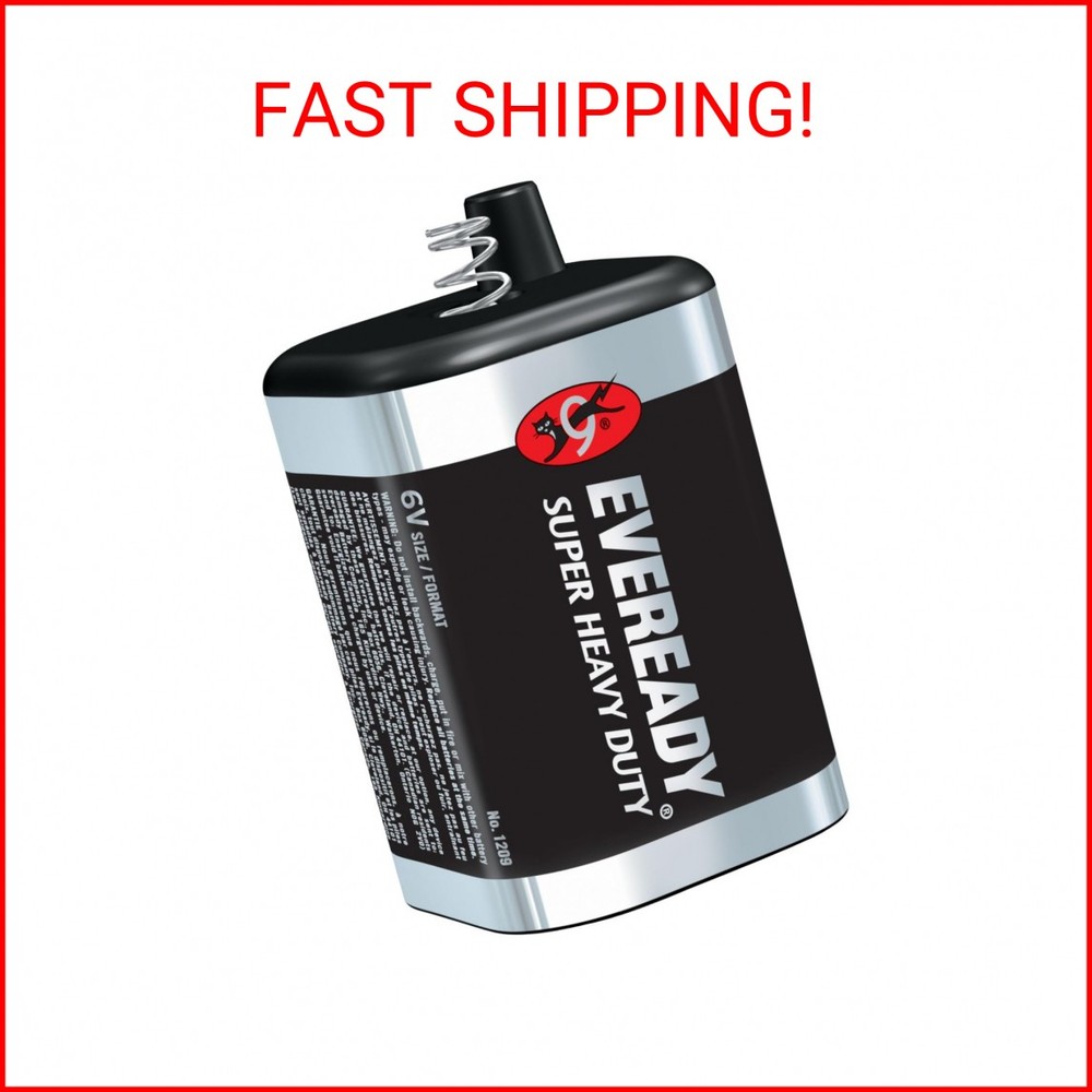 EVEREADY 6V Battery, Super Heavy Duty 6 Volt Battery, 1 Count