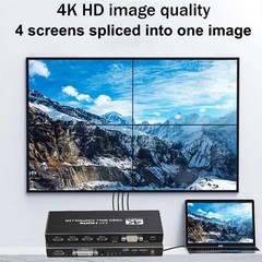 4K matrix HDMI Video Wall Controller 1 In 4 Out HDMI DVI Screen Stitch Processor