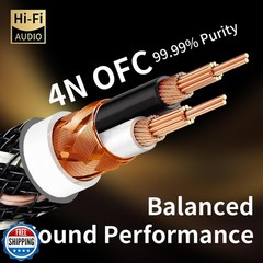 YYTCG Audiophile 6.56ft HiFi Audio Cable–RCA Male to XLR Male,2Pack,4N OFC Co