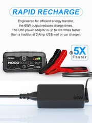 65W USB-C Power Adapter for Portable Jump Starters and Power Stations