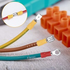 1200Pcs Insulated Electrical Wire Terminals Ring Butt Spade, Fork Connector Kits