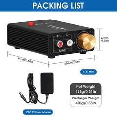 Mini Stereo Line Level Amp/Booster with 20db Gain HIFI Home Audio Pre-Amplifier