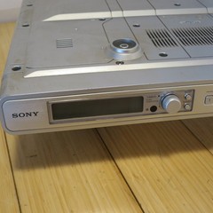 Sony 7 in. LCD TV Clock Radio ICF-CD555TV Under Cabinet Retro Gaming Composite