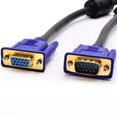 VGA EXTENSION Cable MALE TO FEMALE SVGA PC to Monitor Lead TRIPLE SHIELDED Lot