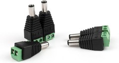 Areyourshop 10 Pcs 5.5mm x 2.5mm CCTV Camera DC Power Male Jack Black