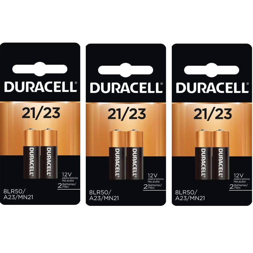 6x Duracell A23 21/23 Alkaline Batteries, MN21 MN23 23A GP23 (3 x 2 PK)