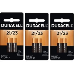 6x Duracell A23 21/23 Alkaline Batteries, MN21 MN23 23A GP23 (3 x 2 PK)
