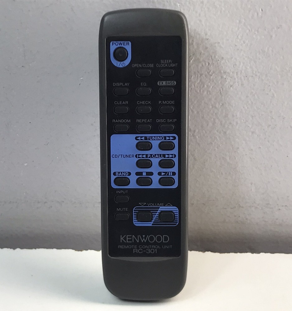 Kenwood RC-301 Audio CD Tuner Remote Control RXDA3 RXDA8 XD43 RXD Cleaned Tested