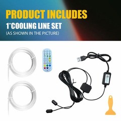 LED Neon Light Trim Glow Optic Fiber Strip Car Interior Ambient Lighting Kit.APP
