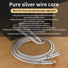 Pair 99.998% Pure Solid Silver Wire HiFi Audio XLR Balanced Male to Female Cable
