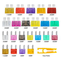 New Zinc Plastic 420PCS Auto Blade Fuse Assortment Mini Standard 2A-40A