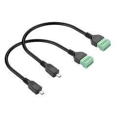 2 PCS Mini 8-Pin to 5-Pole Terminal Data Cable Mini 8-Pin Male to 5-Pole Term…