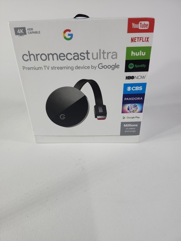 Google Chromecast Ultra 4K Digital Media Streamer – Black (GA3A00403A14)