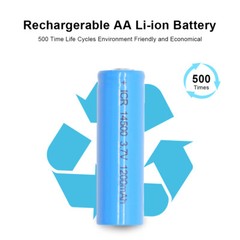 AA 3.7V 1200mAh Rechargeable Li-ion Batteries ICR 14500 Lithium Battery