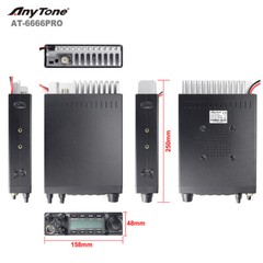 New Anytone AT-6666pro 80W 10M Amateur Radio AM FM USB LSB PA CW Mode with Cable