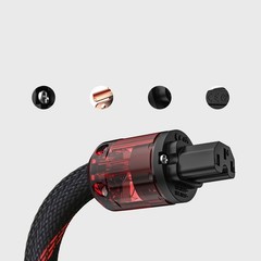 HiFi Audio Power Cable 5N OFC Copper Conductor IEC C15 Female Power Supply Cord
