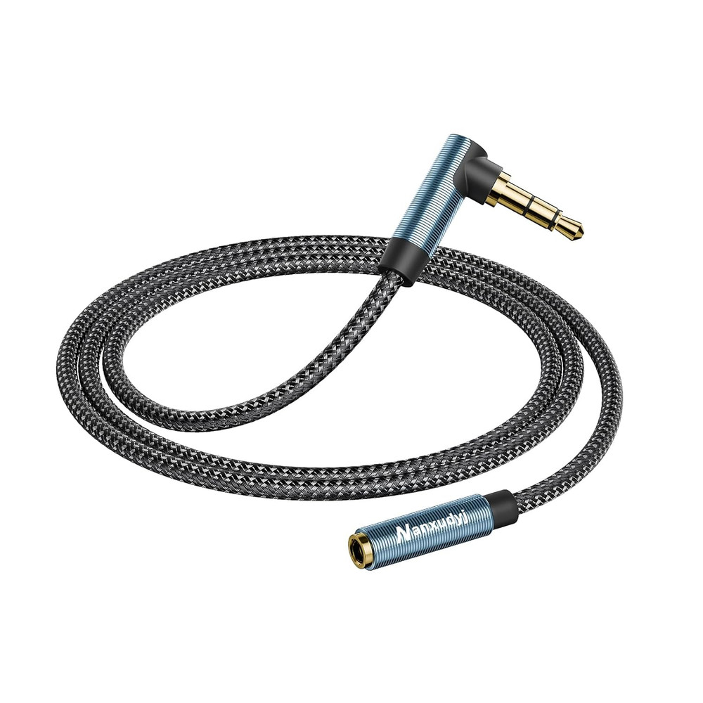 3.5mm Headphone Extension Cable 3FT,Right Angle 3.5mm Male to Female Stereo A…