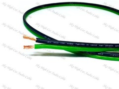 50′ feet TRUE 14 Gauge AWG GREEN/BK Speaker Wire Car Home Audio ft GA