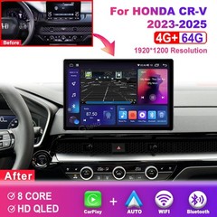 Android 14 Apple Carplay Car Stereo Radio for Honda CRV 2023-2025 GPS WiFi 12.5”