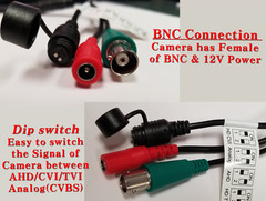 4in1 HD 2MP 2.8mm CCTV Camera Full 24/7 Color Vu Night Vision BNC TVI AHD CVI