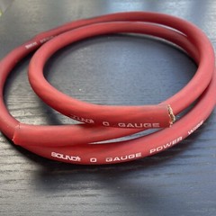 4 Ft 7 In 0 Gauge Oversized RED Power Ground Wire Soundbox