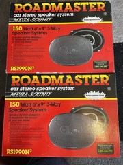 Roadmaster Car Stereo Speakers 150W 6×9 3-Way Vintage 1994 “LOT OF 2 Pairs”