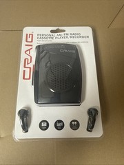 CRAIG CS 2304 Personal AM/FM Radio Cassette Player Recorder W/ Earphones New
