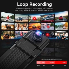WOLFBOX M40/M40Lite 10″ Dash Camera 4K Front and Rear Dash Cam Built-In GPS NEW