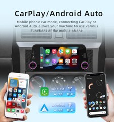 Single Din Car Stereo Radio Bluetooth Head Unit For Apple CarPlay Android Auto