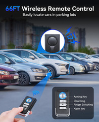 Alarma Antirrobo Auto 108dB Sensor Vibración Control Remoto Instalación Magnétic