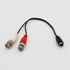 S-Video Y Splitter Cable 4Pin S-VHS SVHS Male to Dual BNC Male Connector Adapter