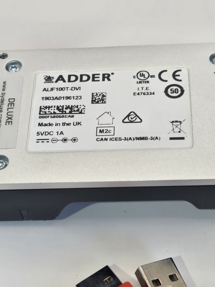 ADDER ALIF100T-DVI Extender Transmitter – Digital Visual Interface