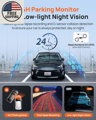 70Mai Dash Cam Front and Rear 2.5K+1080P HDR 64GB Card Included (A410)