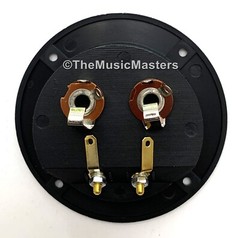Gold Banana Speaker Screw Terminal Cup Dual 1/4″ Jacks Home Pro Studio Cabinets